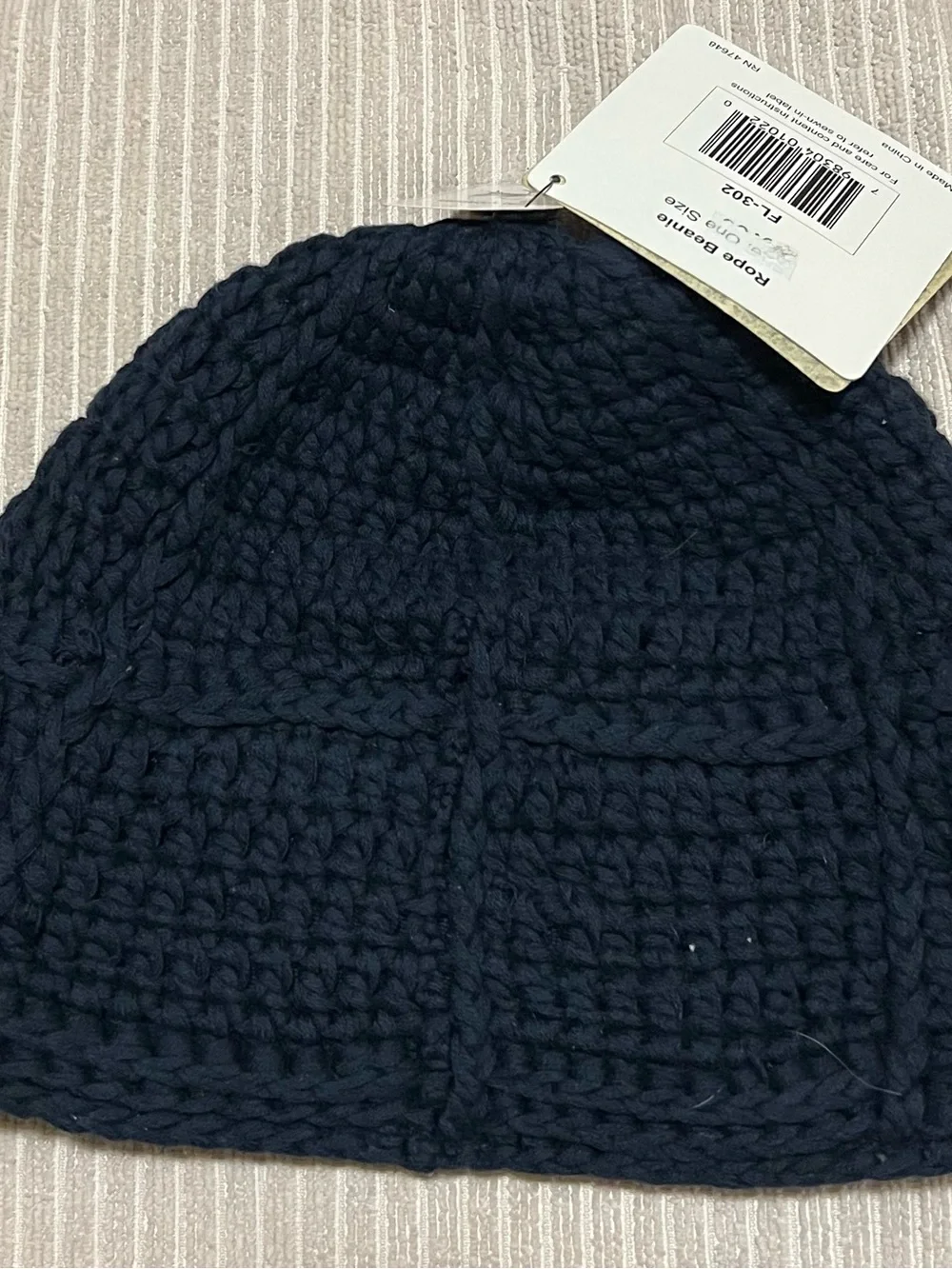Fabel Navy Blue Beanie Hat